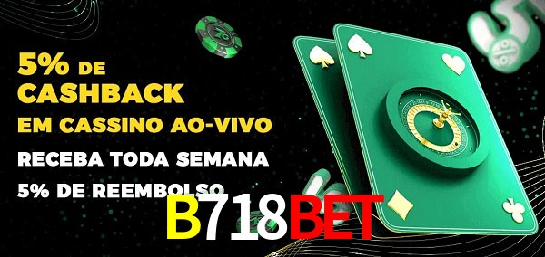 Promoções do cassino ao Vivo B718Bet